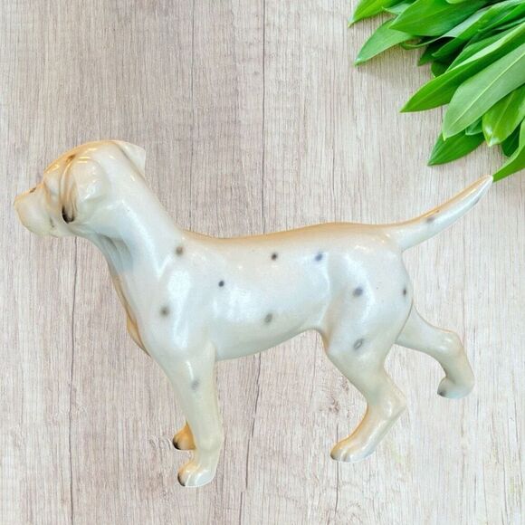 Vintage Dalmatian Dog Ceramic Figurine Made in Japan Tail Up Sweet Face - Picture 2 of 10